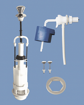 Арматура д/унит., 66.(110) 56.16.3, (Псков), 1/2", бок.подв.,тяга вверх хром., мини поплавок 