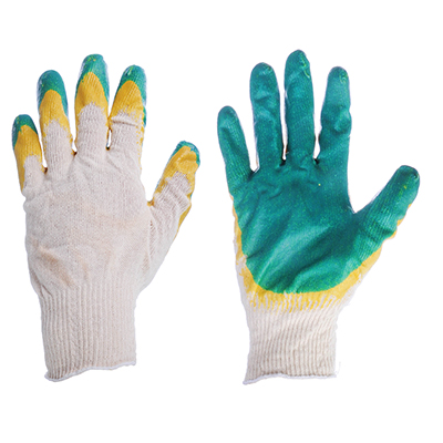 Перчатки вязаные х/б обливные с 2-слойным латексным покрытием