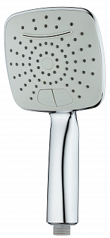 Лейка душевая JETTO 2-х поз., пласт., хром, 1/2", переключ. кнопоч., блист. "ARGO"