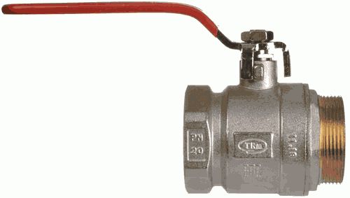 Кран шар. 2" г-ш  рычаг, лат. ник., Terma RED 31045