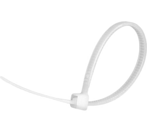 Стяжки кабельные нейлоновые 4x300 белые (100шт.) vertextools СНБ-4-300