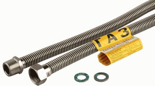 Подводка сильфонная для газа 1/2" 1,0 м,  г-ш  Kensudo