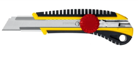 Нож с винтовым фиксатором KS-18, сегмент. лезвия 18 мм, STAYER