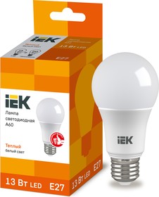 Лампа светод. ECO A60 13Вт грушевидная 230В 3000К E27 IEK LLE-A60-13-230-30-E27