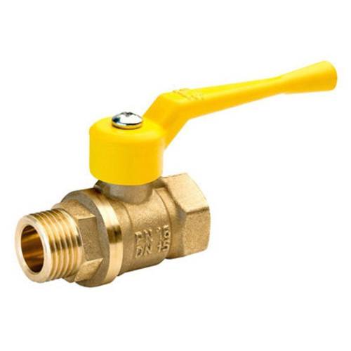 Кран шар. газовый 11Б27п DN32 PN40 г-ш  рычаг, латун. БАЗ А11