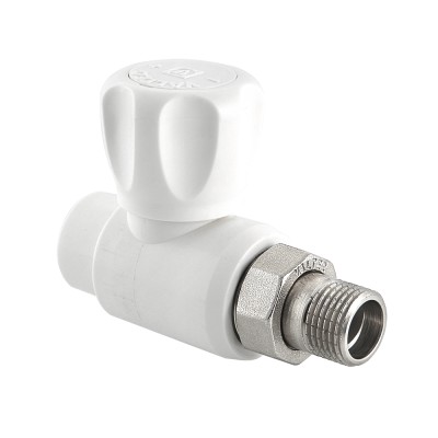 Кран шар. радиат. ПП 20х1/2" нар. лат.полусгон VALTEC