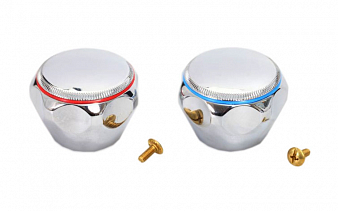 Маховик 8*24 ПРЕФЕРИТА, металлич., хpом, (пара), пакет "КиТ"