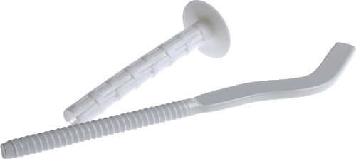 Кронштейн для радиатора с дюбелем д.7,5*165 белый сплющ. BIMETTA 10009