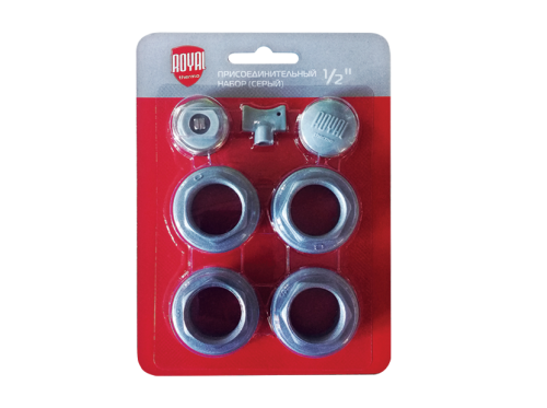 Набор для радиатора Royal Thermo 1/2'' silver, RT02.1-2