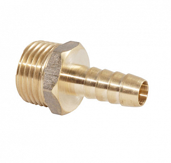 Переходник для резин. шланга  1/2" ш - 16 мм, латунь