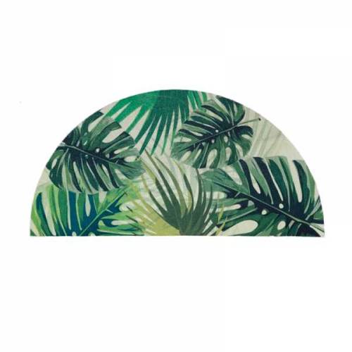 Коврик 62х31 "Монстера" SHAHINTEX SILK PHOTOPRINT (55) полукруглый