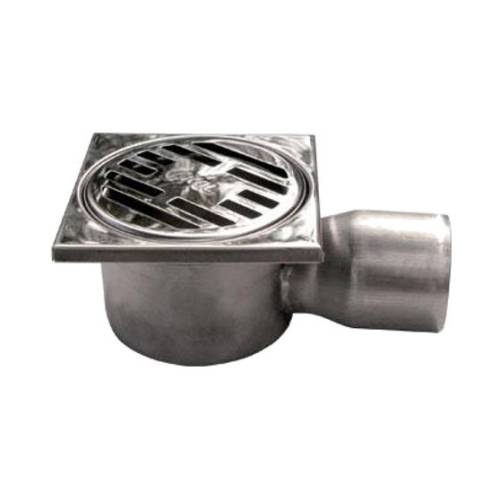 ТРАП  10 x 10 см,  угловой, металл. нерж (горизонтальный)