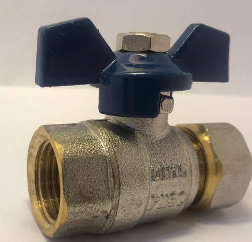 -- Кран шар.цанговый под МП трубу 1/2" х 16 г/ц, бабочка, Best, CK, 