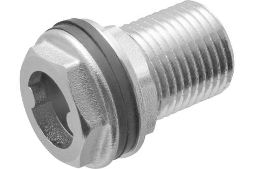 Штуцер (врезка) в бак (емкость) с прокладкой 1" (латунь) MPF, MP-У