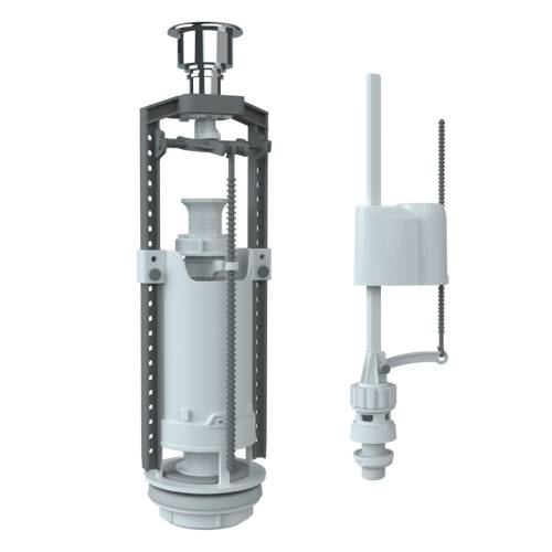 Арматура UNICORN клапан с нижней подводкой (кнопка хром) UNICORN SM-N/H