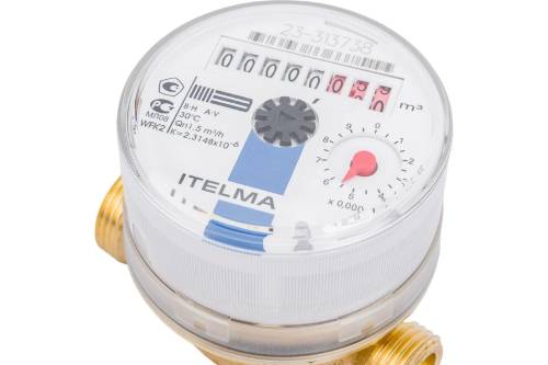 УЦЕНКА 2023-2029гг Счетчик воды САНТЕХСЕТЬ ITELMA Ду15мм, Хол.в., L80, без монт.компл (ЖЦ) 