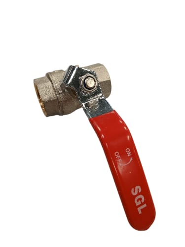 -- Кран шар. 1/2" г-г  рычаг, лат. ник. ДУ15 РУ40 SGL
