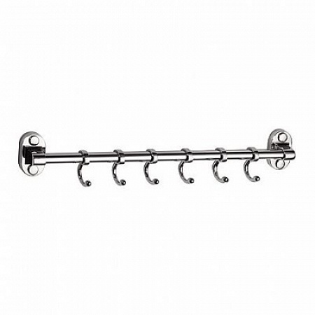 Планка с 6-тью крючками L209-6 LEDEME, хром