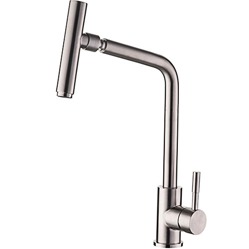 LEDEME L4998-5 Смеситель для кухни, керамический картридж 35мм, нержавейка