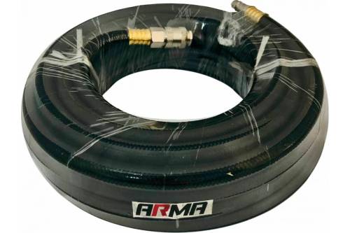Шланг ARMA черный резиновый армированный с быстросъемными соединениями профи 6*13*20м