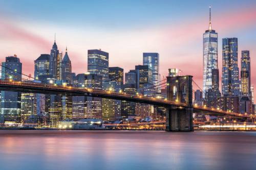 Шторка д/в тканевая MZ-146 "Город на закате" 180х200см