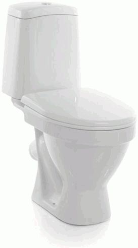 Унитаз-компакт "Лада" эконом (арматура 1-режим. Уклад, сиденье полипропилен, крепление) SANITA (ЖЦ)