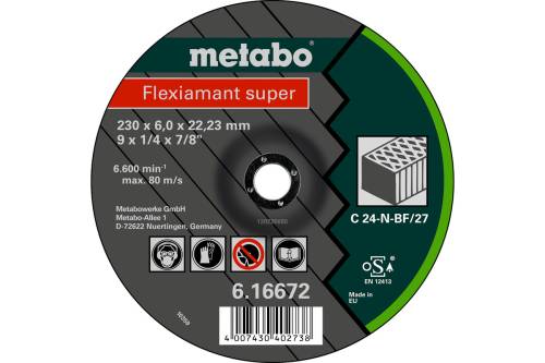 Диск (Круг) обдирочный камень Flexiamant SUPER, 115 x 6,0 х 22,23 Metabo, SF 27, 