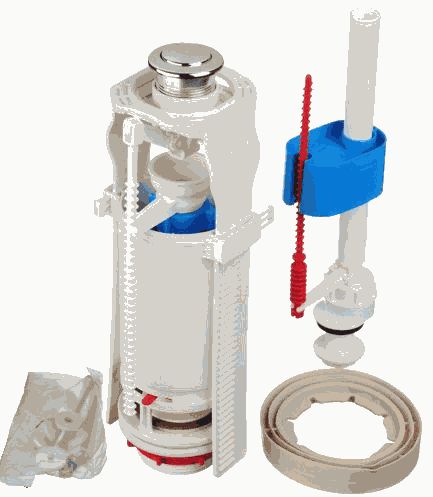 Арматура д/унит. кнопка мет.,нижн.подв. эконом 1/2" АНИ WC6550M