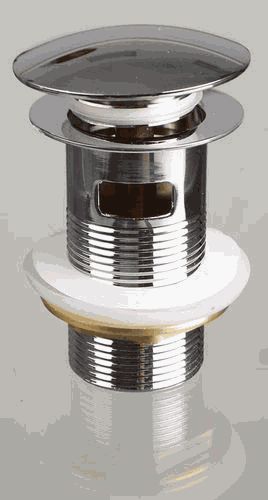 Донный клапан Click-Clack chrome Terma 10108 с большой кнопкой, переливом