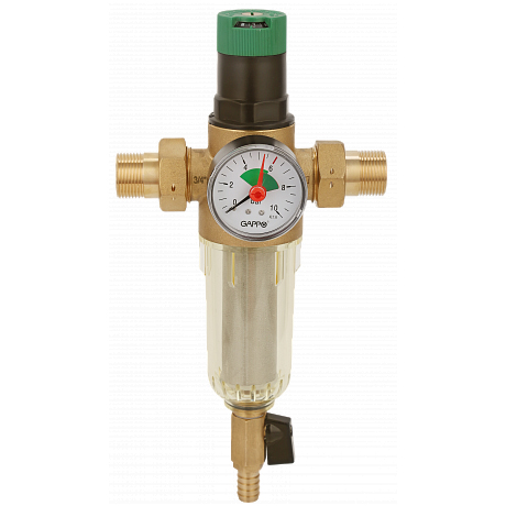 Фильтр с редуктором давления 3/4" для холодной воды Gappo