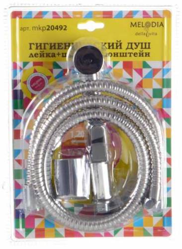 Набор для биде. лейка., шланг, кроншт. блистер, MELODIA MKP20492BL