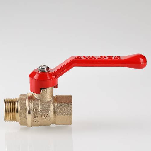 Кран шар. 1/2" г-ш (PN40) рычаг красн., латунь VALTEC СТАНДАРТ 
