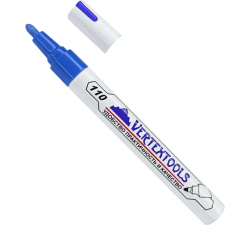 Строительный маркер-краска vertextools синий 0020-03-03