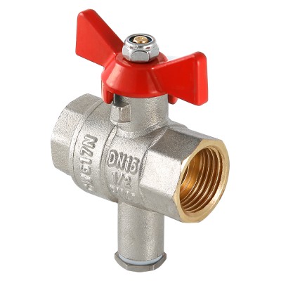 Кран шаровой VALTEC, для подключения датчика температуры, 3/4"