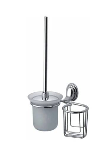 Ёршик для туалета, стеклянная колба, настенный, металл., подвес "HAIBA" 