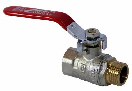 Кран шар. 1/2" г-ш  рычаг, лат. ник. BEST, Terma R