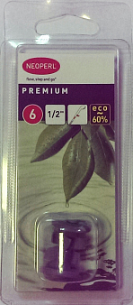 NEOPERL Регулятор потока воды PCW-02 для душевой лейки    1/2", пластик, (пара), 7 л/мин, блистер "N