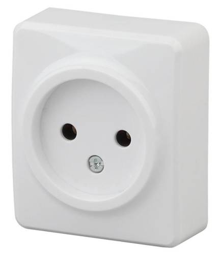 Розетка 1-м ОП Эра Эксперт IP20 250В 2P бел. Эра Б0031551