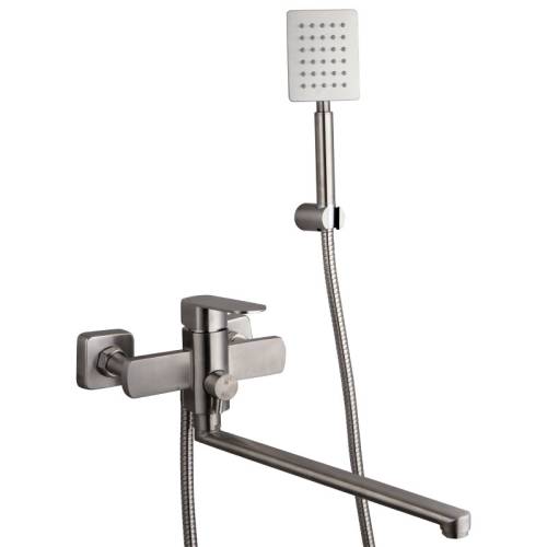 Смеситель для ванны MELODIA Sinfonia картридж 35мм длинный излив 350мм нерж.сталь полир. MDV30441ss