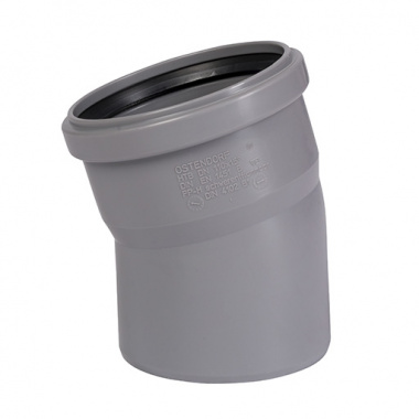 ОТВОД    50 мм , 15 град., ПВХ Ostendorf