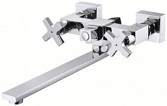 -- ARGO 412P QUATTRO Смеситель для ванны и умывальника, керамическая керамбукса, плоский излив 265 м