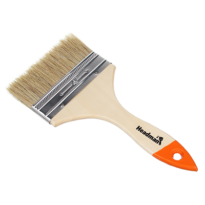 HEADMAN Кисть малярная плоская "Basic" нат. щетина 4" (100мм)