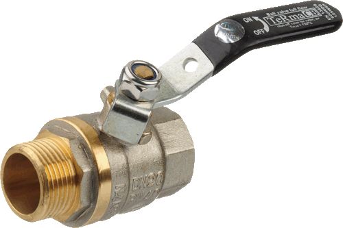 Кран шар. 1/2" г-ш  рычаг, лат. ник. TERMA CB 30213