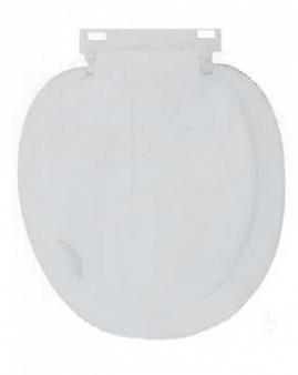 Сиденье для унитаза КРУГЛОЕ с полочкой, белый NONAME