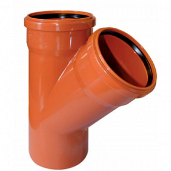 ТРОЙНИК  наруж.  160 - 160 мм - 45 град., ПВХ Ostendorf (ЖЦ)