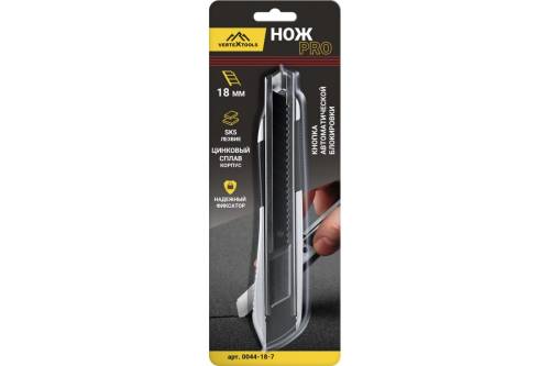 Нож vertextools profi 18 мм, автоблок, al-корпус, tpr, лезвие sk5 0044-18-7