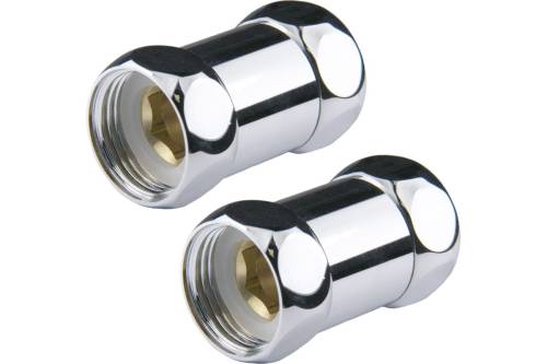 Соединение прямое 1" х 1/2" г - г. с накидной гайкой для П/суш (пара), латунь хром.