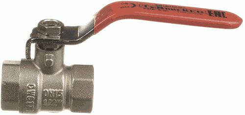 Кран шар. 1" г-г  рычаг, лат. ник. Terma RED, 31031