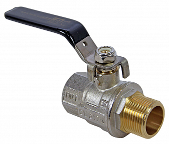 -- Кран шар. усил. 1" г-ш  PROFESSIONAL, ник., ручка, полнопрох. U-TEC