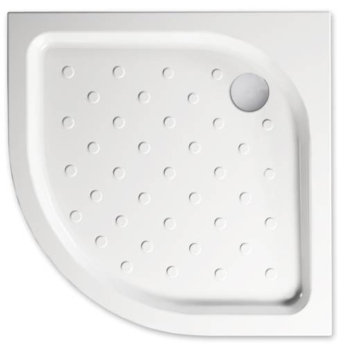 Душевой поддон 80х80х16 см Round MELODIA акриловый белый, угловой, полукгругл. (ЖЦ)